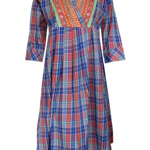 MULTI-Color Screen Print Embroidered Cotton KurtI