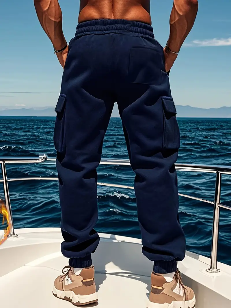 Men's Fleece Lining Jogger Cargo Pants - Image 2