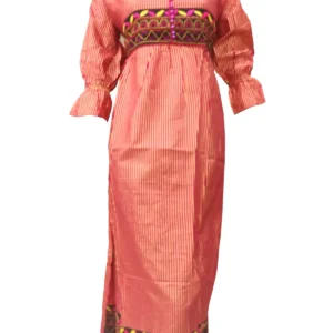 RED-COLOR Screen Print Embroidered Cotton Kurti